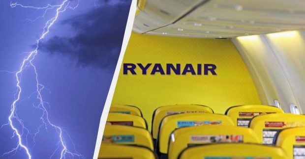 Самолет Ryanair попал в грозу в Баварии