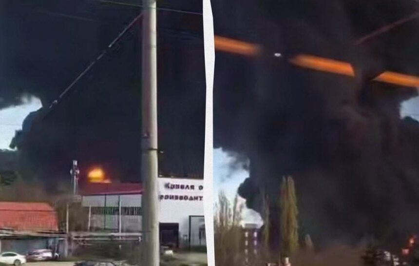 Россияне уже вторые сутки тушат пожар в порту Туапсе после украинских ударов, — Reuters