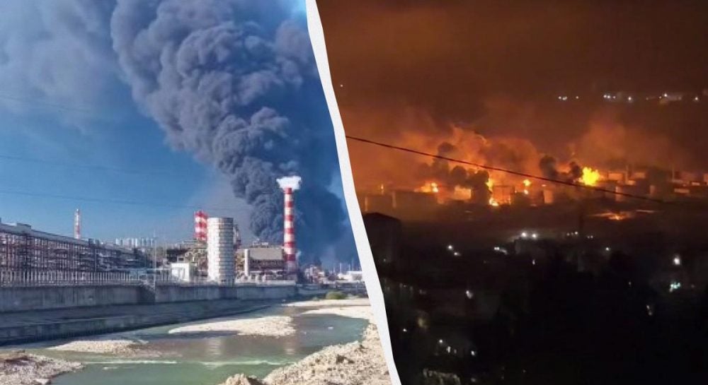 Туапсе – После атаки дронов на НПЗ бушует сильный пожар