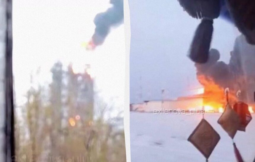 Атака на РФ – после ударов горят нефтеперекачивающая станция и НПЗ