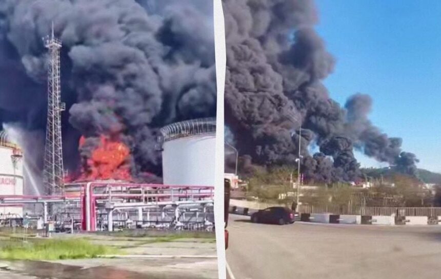 Туапсе – украинские дроны уничтожили более половины резервуаров на НПЗ
