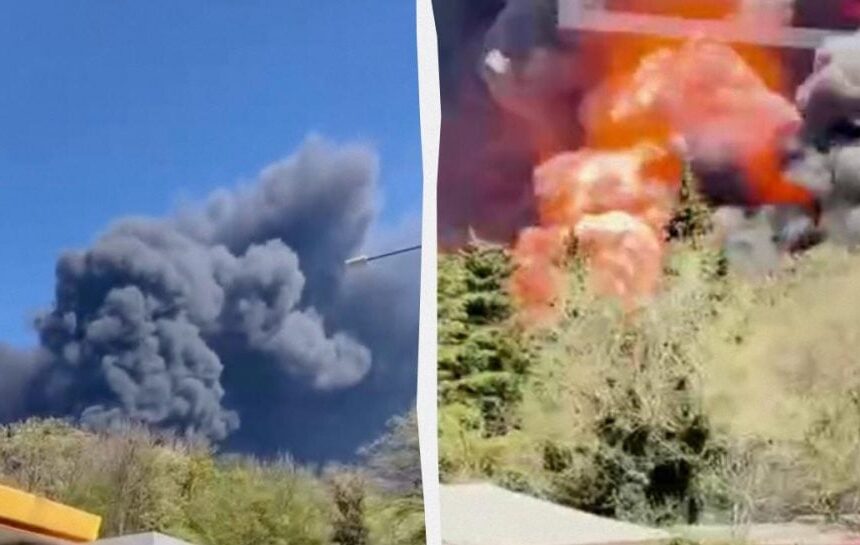 Удар по Туапсе: дым от пожара растянулся на сотни километров, облако накрыло ряд городов
