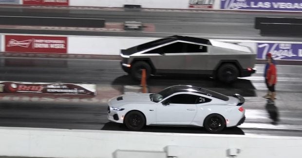 Tesla Cybertruck — электрический пикап сравнили с Ford Mustang в гонке