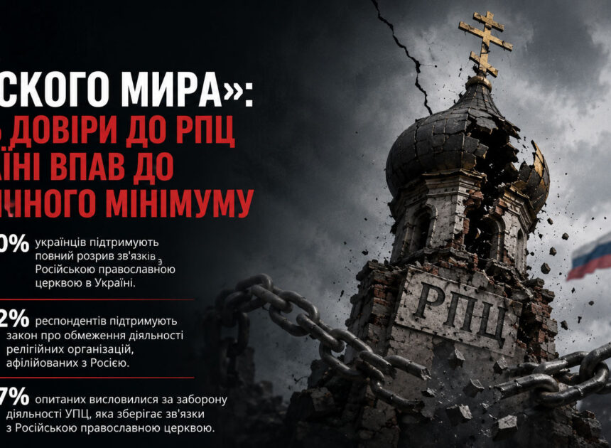 Крах «русского мира»: рівень довіри до РПЦ в Україні впав до історичного мінімуму
