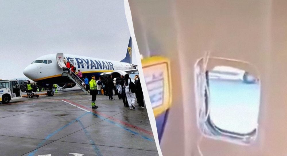 пассажира Ryanair едва не вытянуло через иллюминатор (видео)