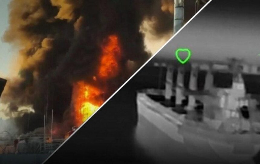 Силы обороны поразили нефтебазу под Москвой, танкеры и сторожевой корабль, — Генштаб