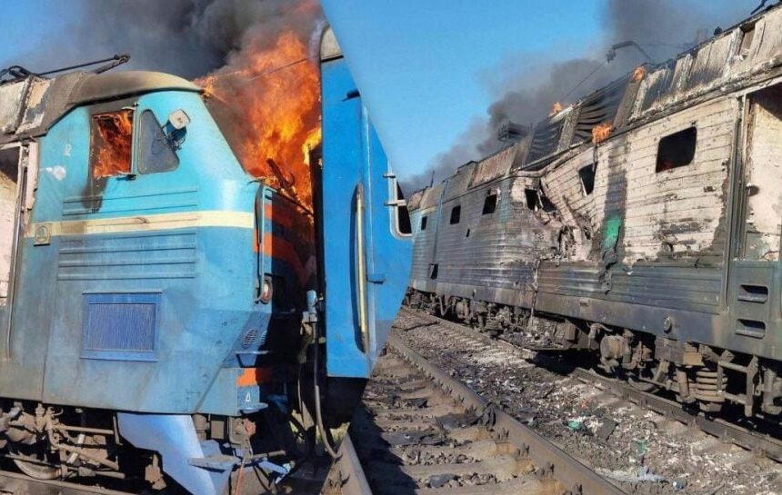армия РФ обстреляла поезд, ранена проводница