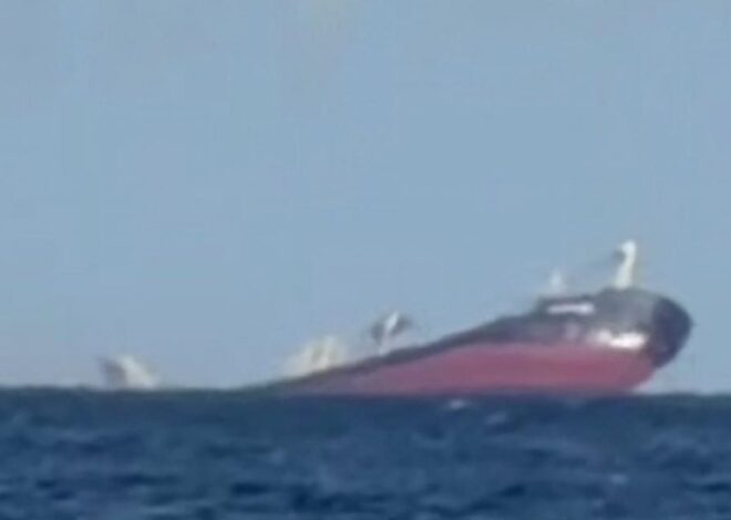 в Чёрном море затонул зерновоз после атаки РФ