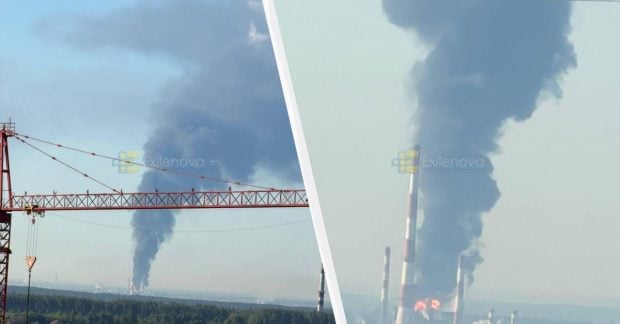 Дроны «разнесли» один из крупнейших НПЗ России (фото, видео)