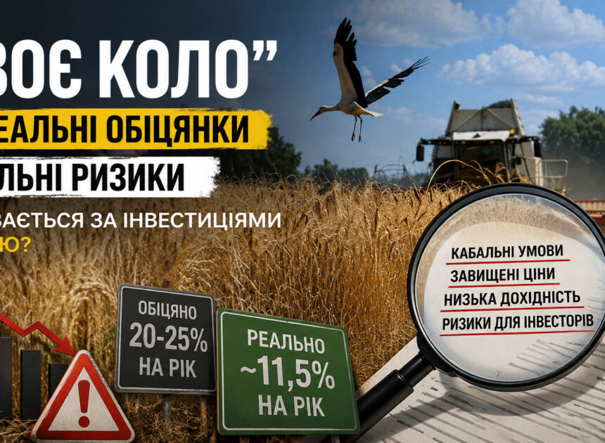 Посередник з продажу землі “Твоє коло” створює нереальні очікування в  інвесторів – ЗМІ