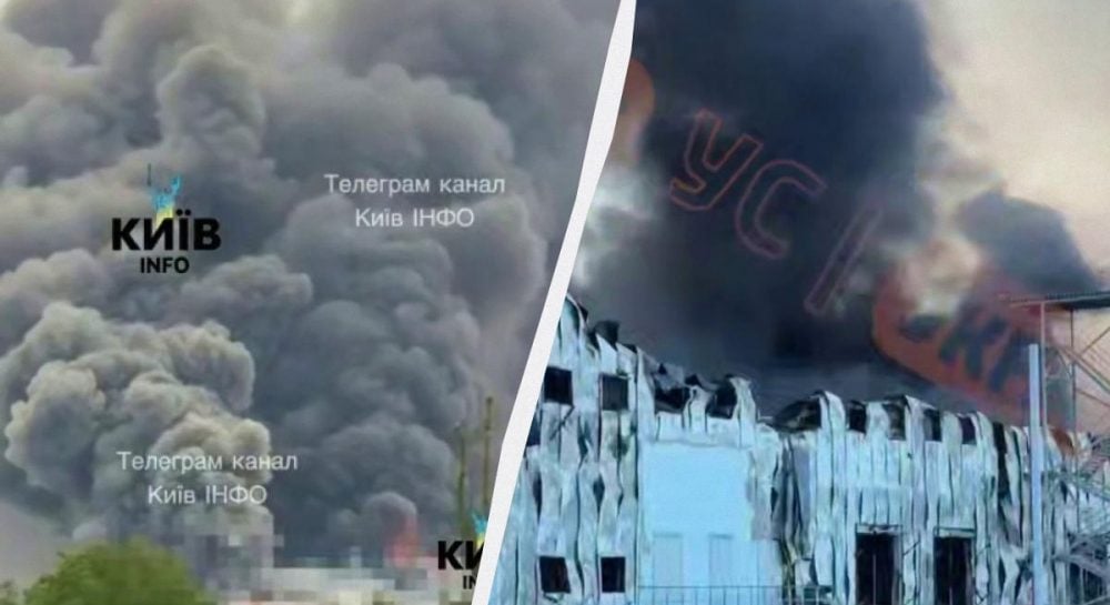 в Борисполе горят продовольственные склады