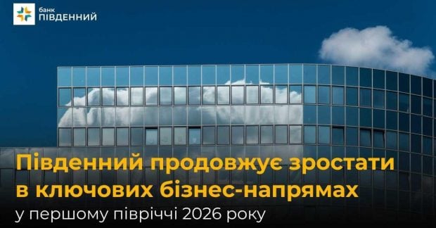 Банк «Пивденный» продолжает расти в ключевых направлениях бизнеса в первом полугодии 2026 года