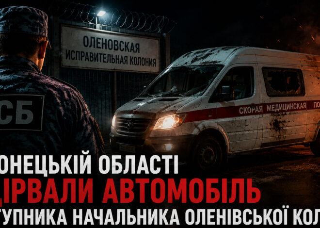 У Донецькій області підірвали автомобіль заступника начальника Оленівської колонії