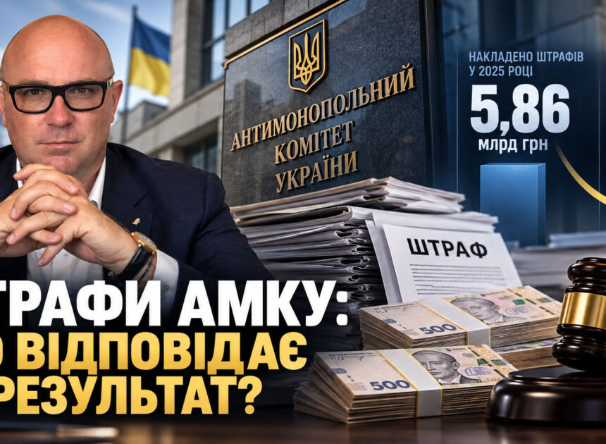 Штрафи АМКУ у 2025 році зросли в 5,7 раза, надходження до бюджету — 538 млн грн, — адвокат Богатир